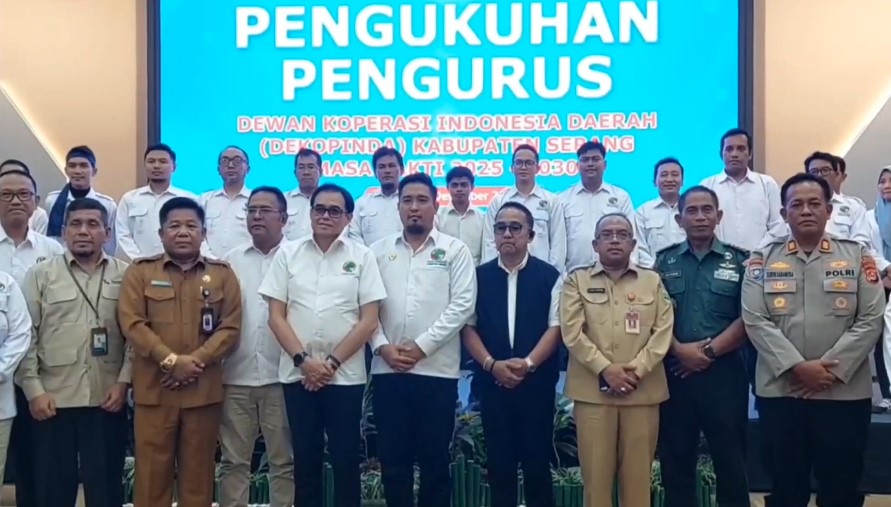 Dekopinda Kabupaten Serang periode 2025–2030 resmi dilantik (Bantentv.com/ Riki)