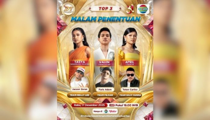 Dangdut Academy 7 Top 3 Malam Penentuan digelar Rabu, 17 Desember (Instagram/ Indosiar)