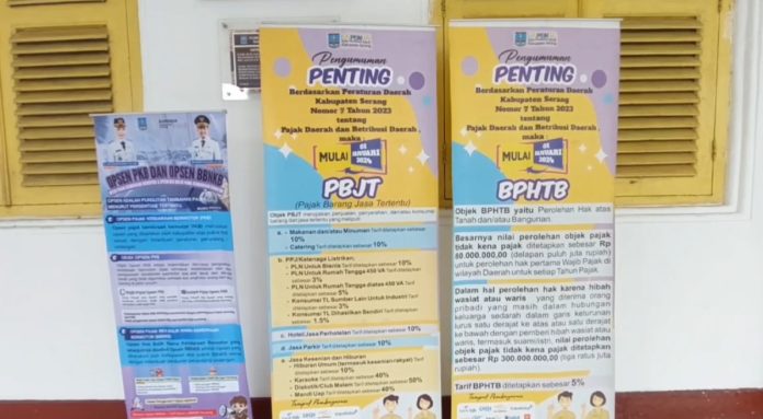 Bapenda Kabupaten Serang mencatat ada penambahan 84 wajib pajak baru (Bantentv.com/ Riki)