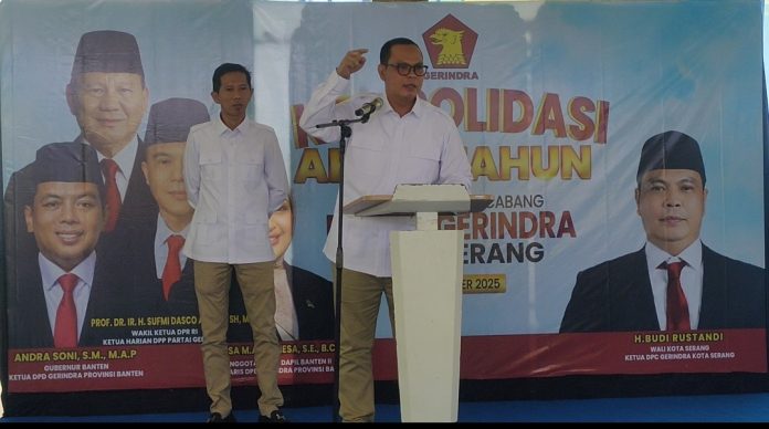DPC Partai Gerindra Kota Serang menargetkan kursi Wali Kota Serang pada Pilkada 2030 mendatang (Bantentv.com/ Jaya)