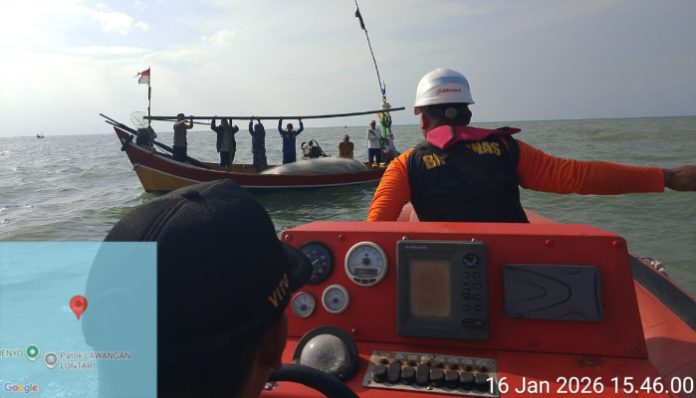 Basarnas Banten Lakukan Pencarian intensif, nelayan jatuh ke Laut. (Foto: Istimewa)