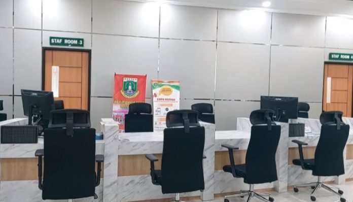 Suasana Kosong Gerai MPP di Puspemkab Serang
