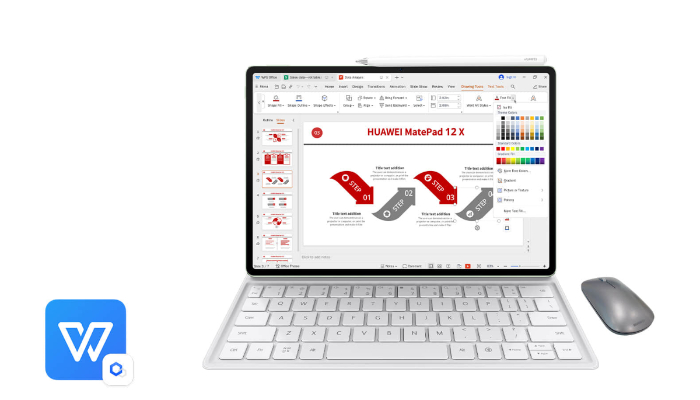 Dukungan WPS Office setara PC. (Foto: Huawei)