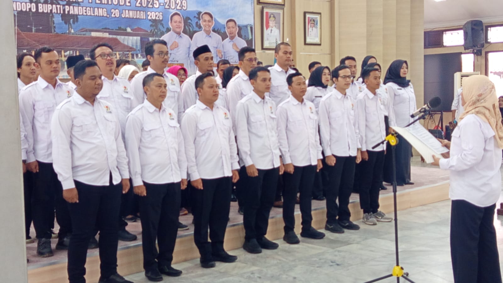 Prosesi pelantikan Kepengurusan Komite Olahraga Rekreasi Masyarakat Indonesia (KORMI) Kabupaten Pandeglang periode 2025-2029 (Bantentv.com/ Rangga)
