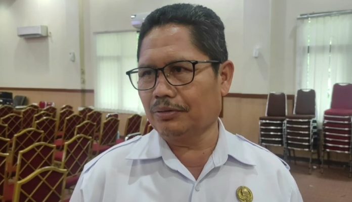 Kepala BPBD Kota Cilegon, Suhendi. BPBD Kota Cilegon belum menggunakan dana BTT (Bantentv.com/ Ali)