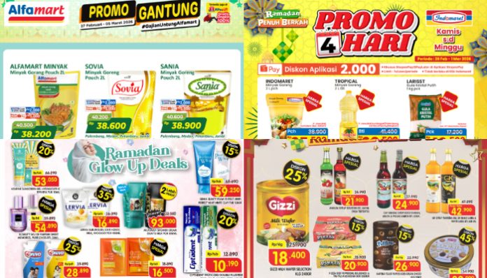 Katalog promo mingguan Alfamart, Indomaret, dan Superindo