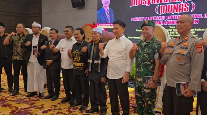 Gubernur Banten Andra Soni menghadiri Musyawarah Nasional (Munas) I Patriot Pemersatu Banten Nasional Indonesia (PPBNI) Satria Banten (Bantentv.com/ Rangga)