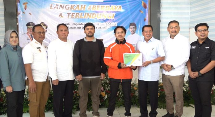 Rekrutmen driver Shopee yang digelar di Gedung Serbaguna Kecamatan Kosambi pada Jumat, 27 Februari 2026 (Bantentv.com)