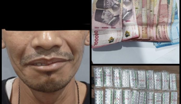 Polresta Serang Kota menangkap pengedar tramadol di kontakan kota Serang (Foto: Bantentv.com/ Imron)