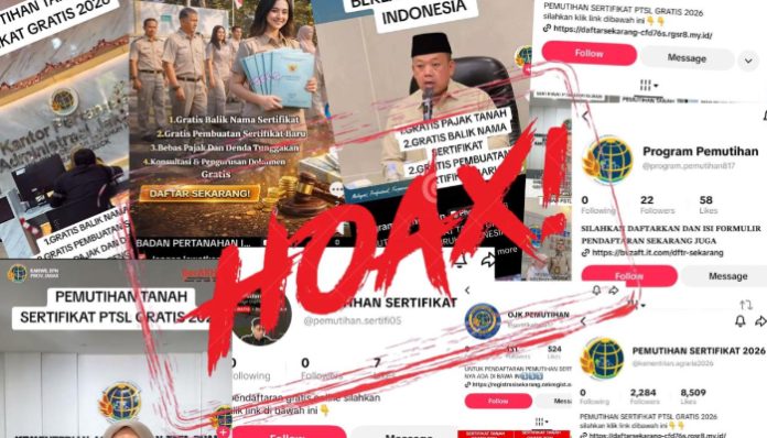 Program pemutihan sertipikat tanah yang mengatasnamakan BPN itu tidak benar.