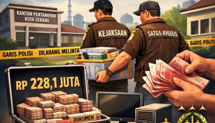 Ilustrasi Petugas amankan Rp 228,1 juta tunai & dokumen penting. (Foto AI)