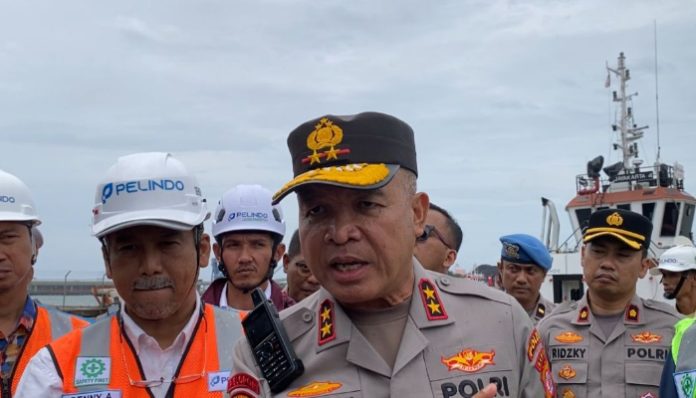 Kapolda Banten meninjau kesiapan fasilitas di Pelabuhan Ciwandan, Rabu, 4 Maret 2026.