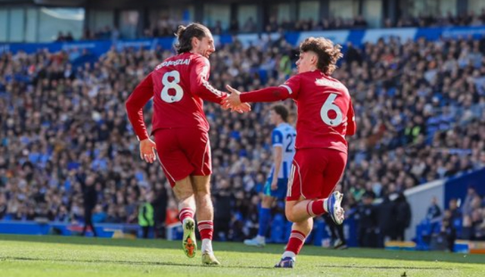 Hasil Sementara Brighton vs Liverpool: Skor 1-1 di Babak Pertama