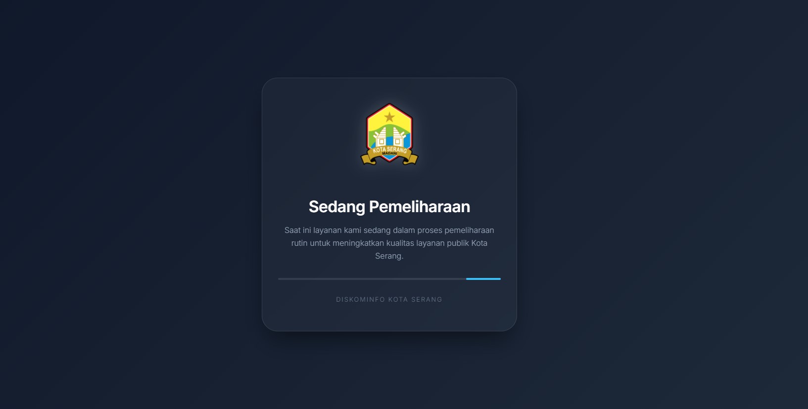 Data informasi publik website PPID Diskominfo Kota Serang tak bisa diakses (Foto: Bantentv.com/ Jaya)