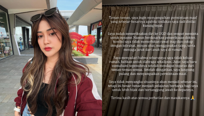 Viral Selebgram Diduga Campak Tetap Olahraga
