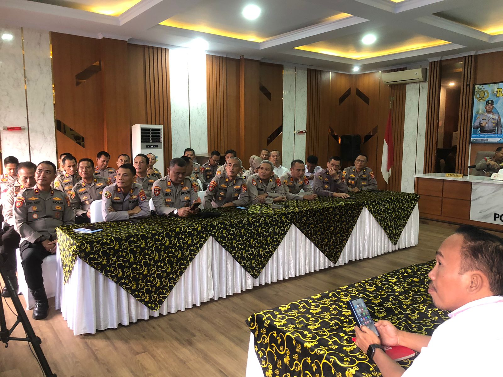 Polres Serang mengikuti rakor lintas sektoral persiapan Operasi Ketupat 2026 (Foto: Bantentv.com/ Imron)