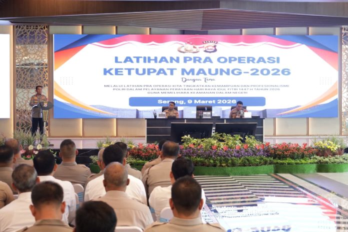 Polda Banten mematangkan persiapan Operasi Ketupat Maung 2026 (Foto: Bantentv.com/ Imron)