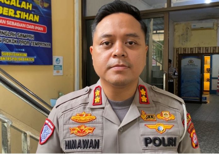 Kasubdit Gakkum Ditlantas Polda Banten, AKBP Himawan Aji Angga. Puncak arus mudik Lebaran 2026 diprediksi terjadi dua gelombang (Foto: Bantentv.com/ Imron)
