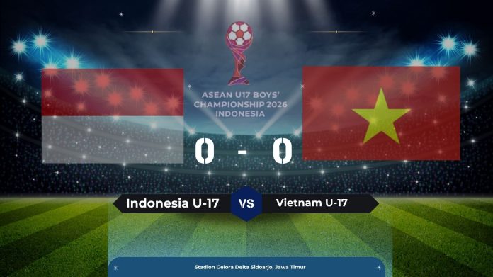 Babak pertama Indonesia U-17 vs Vietnam U-17 masih 0-0