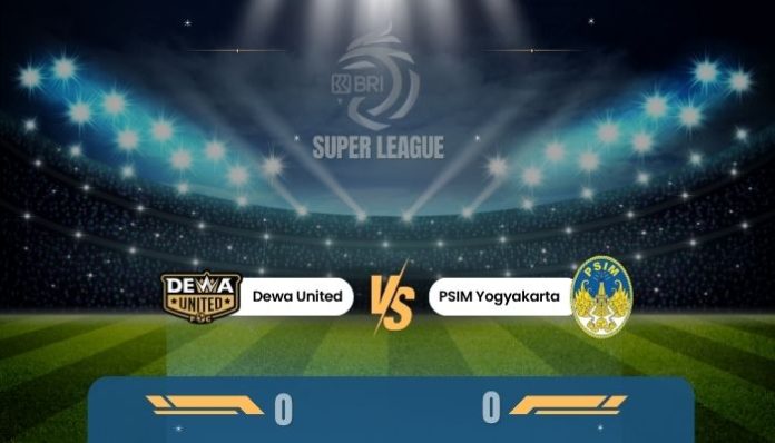 Dewa United vs PSIM Yogyakarta pada babak pertama masih imbang 0-0