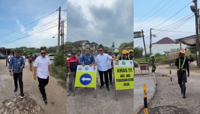 Pemkot Serang mengucurkan Rp2,8 Miliar untuk betonisasi jalan KSB-Kelapa Gading (Foto: Bantentv.com/ Jaya)