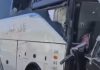 Kondisi bus yang mengangkut jemaah haji Indonesia usai mengalami kecelakaan di Madinah