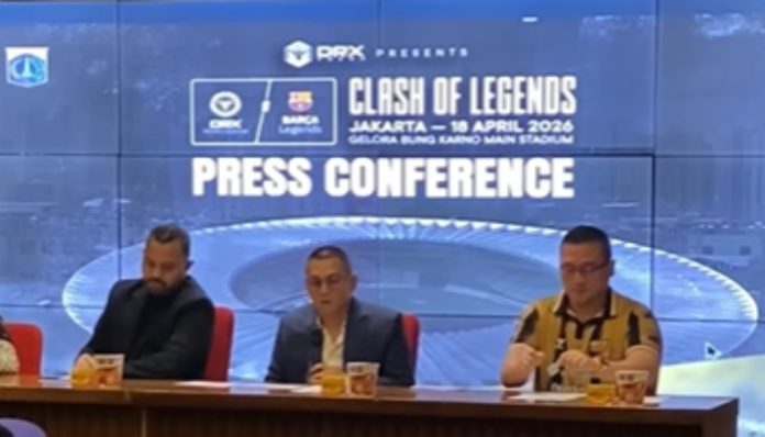 Konferensi pers Clash of Legends 2026 di Stadion Utama Gelora Bung Karno, Jakarta