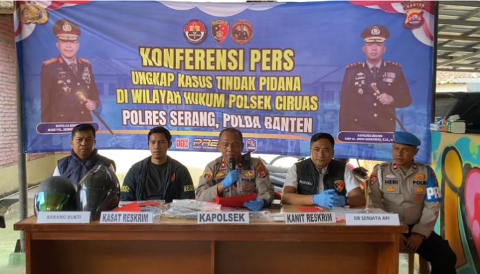 Konferensi pers ungkap kasus tindak pidana di wilayah hukum Polsek Ciruas