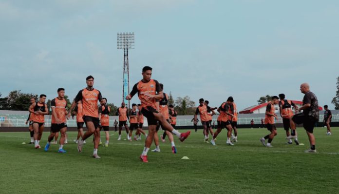 Pemain Persija saat latihan jelang laga kontra Bhayangkara FC