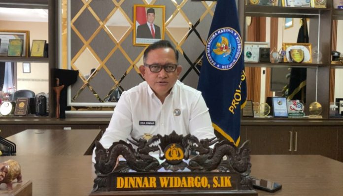 Plt Kepala BNNP Banten Kombes Pol Dinnar Widargo saat menyampaikan pengungkapan kasus narkotika di wilayah Banten