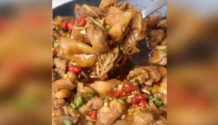 Resep Ayam Kukus Jamur Enoki Viral