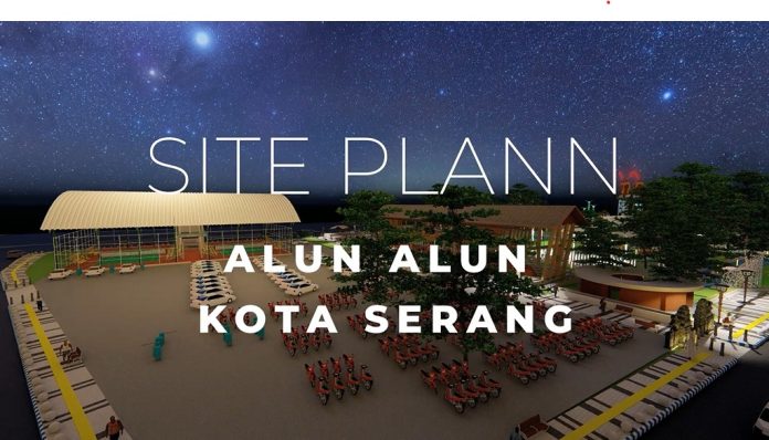 Alun-alun Barat dan Timur Kota Serang akan disatukan (Foto: Dok. DPUPR Kota Serang)