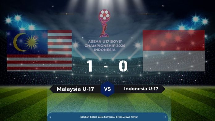 Timnas Indonesia tertinggal 0-1 dari Malaysia pada laga Piala AFF U-17 2026
