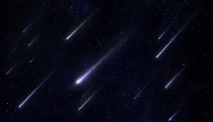 Ilustrasi Meteor Lyrid (Foto: Canva/ Getty Images)