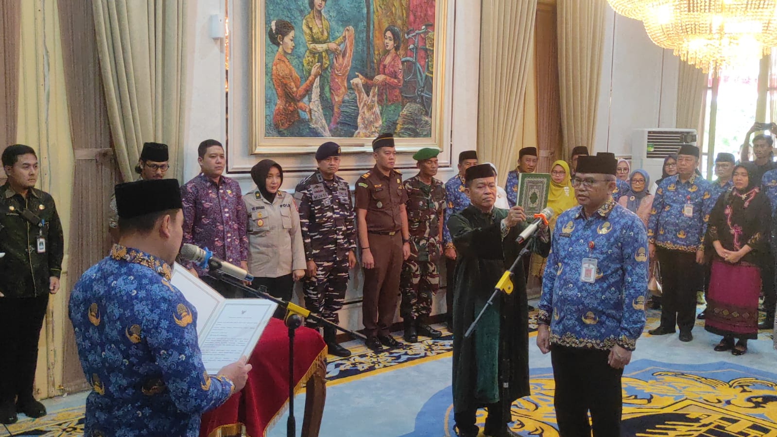 Pelantikan Aziz Setia Ade Putra sebagai Pj Sekda Kota Cilegon (Foto: Bantentv.com/ Ali)