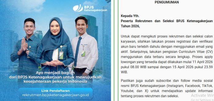 Rekrutmen BPJS Ketenagakerjaan Resmi Dibuka (Foto: Rekrutmen BPJS)