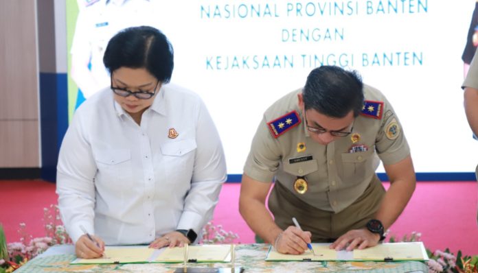 penandatanganan Perjanjian Kerja Sama (PKS) antara Kejati Banten dan Kanwil BPN Banten