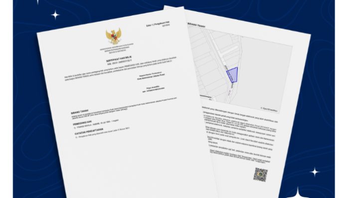 Tampilan sertifikat elektronik