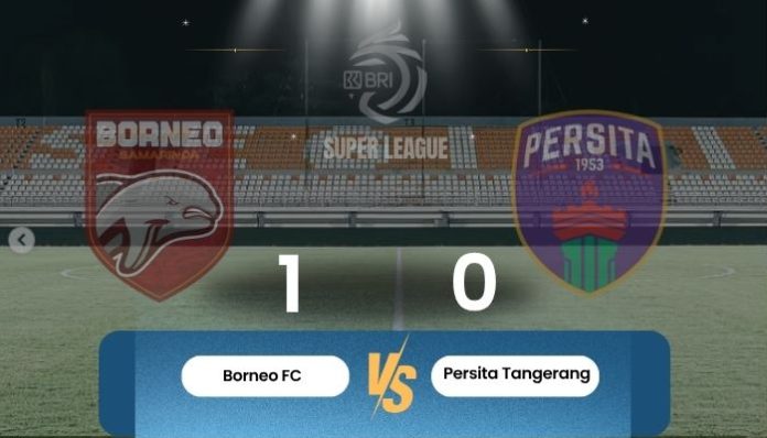 Babak pertama Borneo FC unggul 1-0 atas Persita lewat gol Peralta