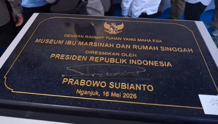 Peresmian Museum dan Rumah Singgah Marsinah di Nganjuk Jawa Timur (Foto: YT/ Setpres)