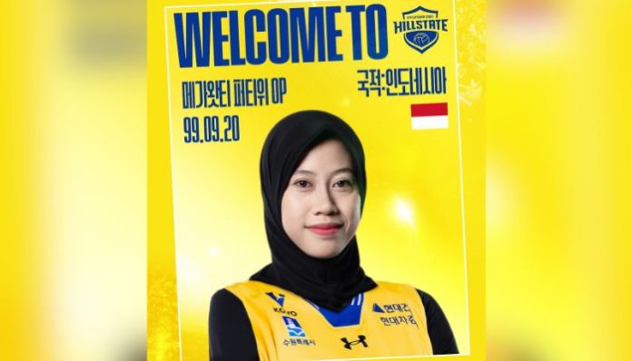 Pevoli putri asal Indonesia, Megawati Hangestri Pertiwi, resmi bergabung Hyundai Hillstate Korea Selatan (Foto: Instagram/ hdecvolleyballteam)