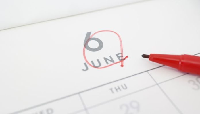 Ilustrasi kalender bulan Juni (Foto: Canva/ Aflo)
