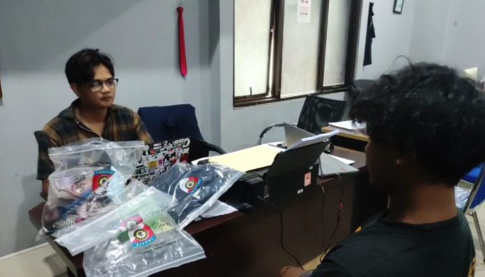Pelaku pembunuhan di Pandeglang saat diperiksa pihak kepolisan