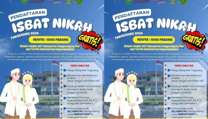 Pemkab Tangerang Buka Isbat Nikah Terpadu 2026