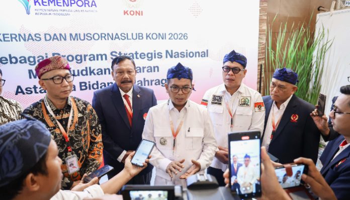 Rapat Kerja Nasional (Rakernas) KONI 2026 di Hotel Pullman Central Park, Jakarta, Kamis, 21 Mei 2026.