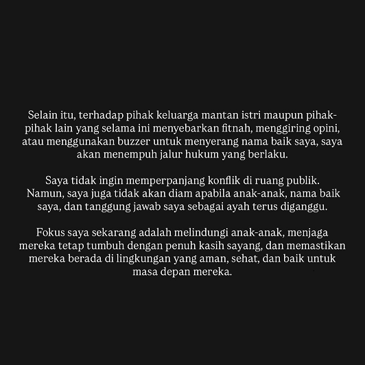 Unggahan Na Daehoon yang ingin batasi akses mantan istri bertemu dengan anak