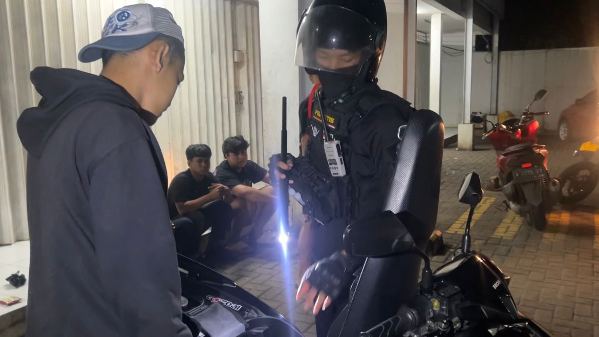 Polda Banten menjaga Kamtibmas Kota Serang (Foto: Bantentv.com/ Imron)