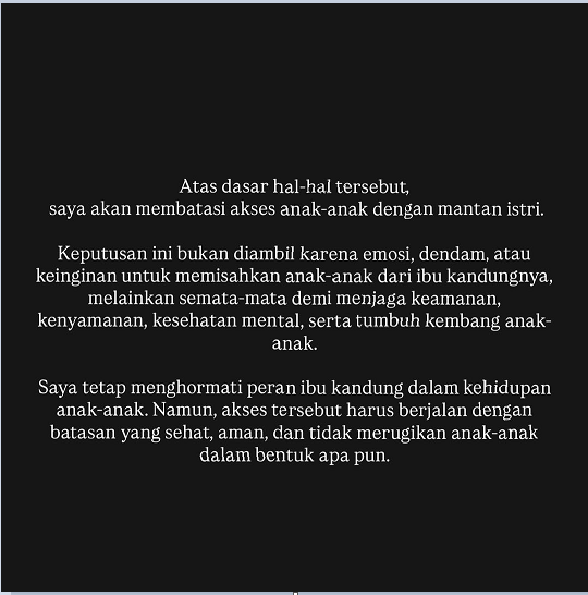 Unggahan Na Daehoon yang ingin batasi akses mantan istri bertemu dengan anak