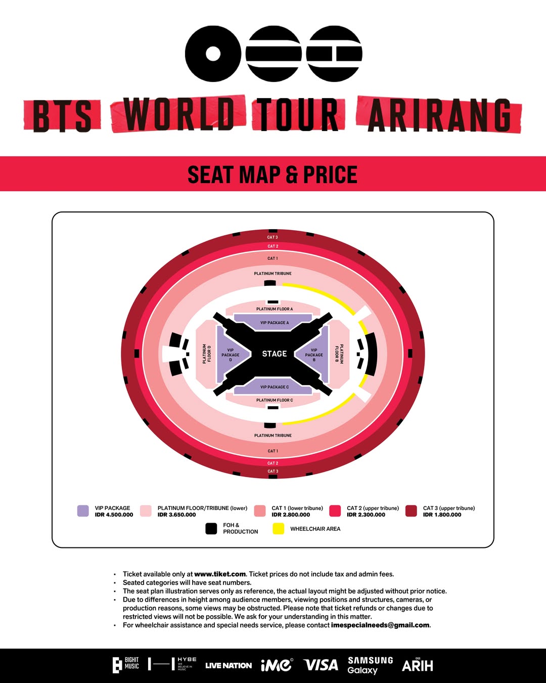 Venue BTS WORLD TOUR "ARIRANG" di Jakarta (Foto: Instagram: iMe Indonesia)