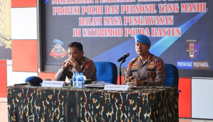 Bidpropam Polda Banten Gelar Pembinaan Personel Brimob